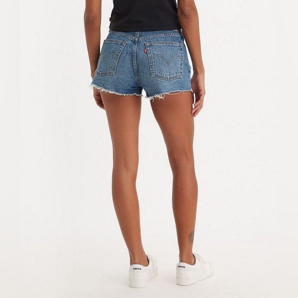 Levi's® Women’s 501 Original High Rise Distressed Hem Cut Off Shorts Size/25 - Picture 4 of 14